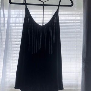 Black Dressy Open Back Tank Too